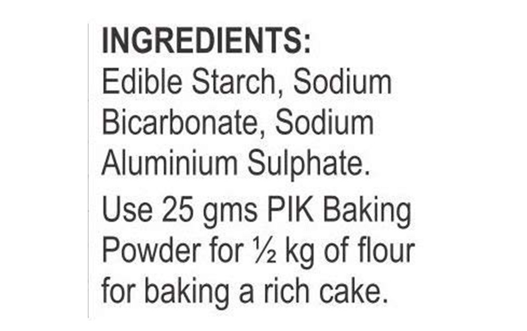 Pik Double Acting Baking Powder   Box  50 grams